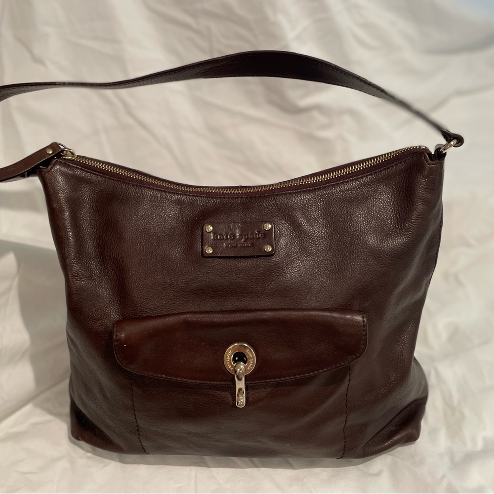 Kate Spade Brown Leather Hobo Shoulder Bag
